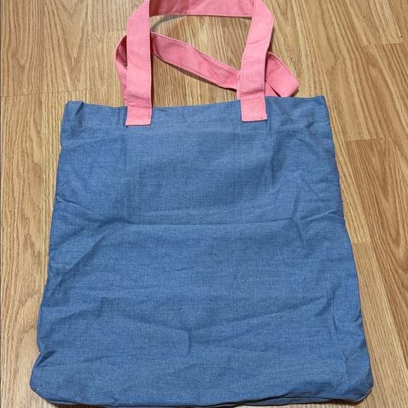 Blue Tote Bag with RV Print and Pink Handles - Picture 3 of 3